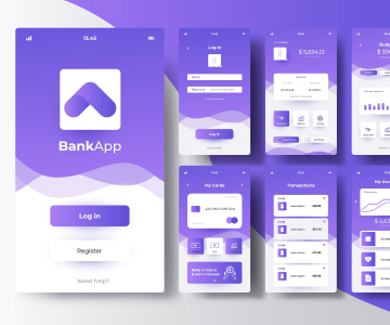 Bank app interface